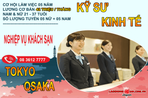 KĨ SƯ KINH TẾ LỄ TÂN KHÁCH SẠN TOKYO