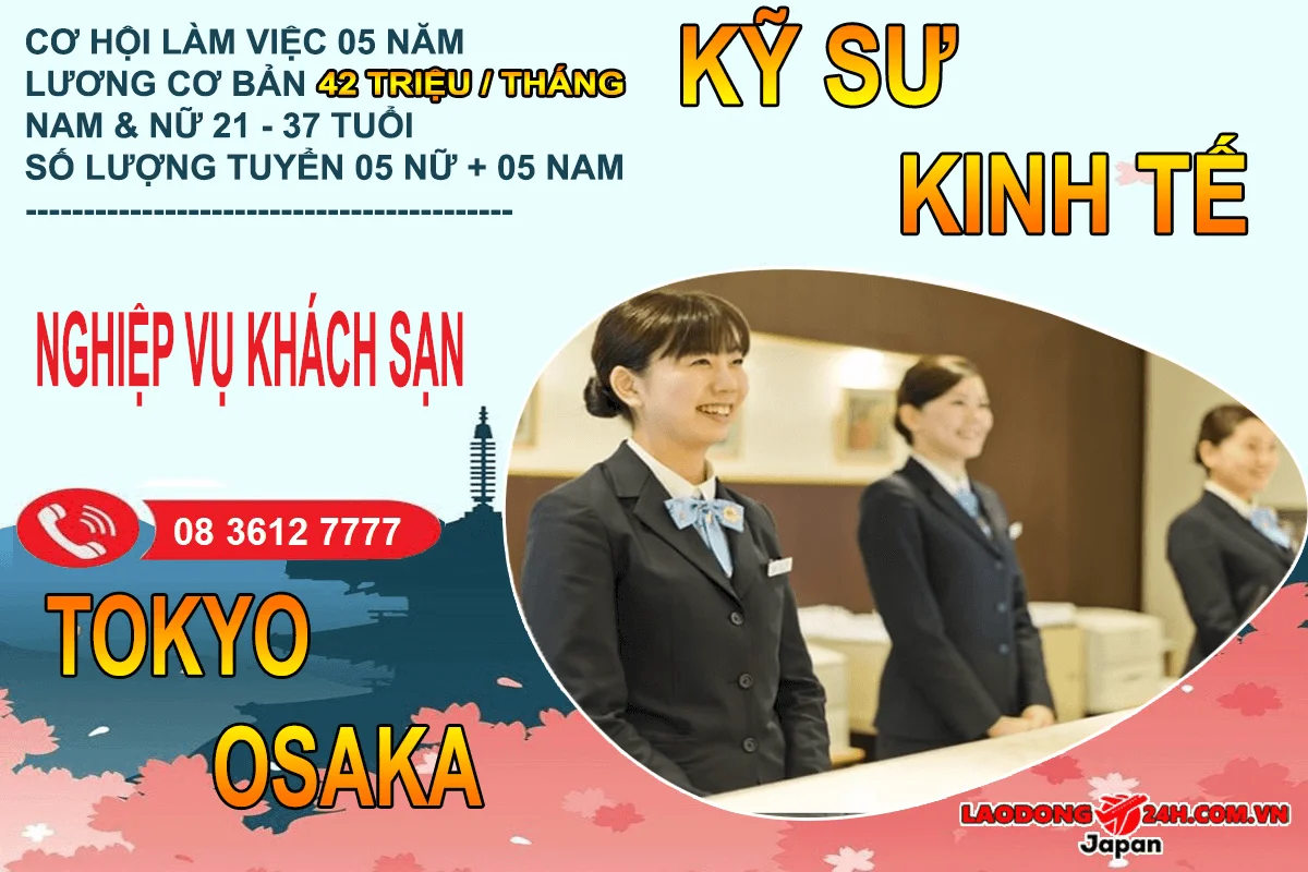 KĨ SƯ KINH TẾ LỄ TÂN KHÁCH SẠN TOKYO